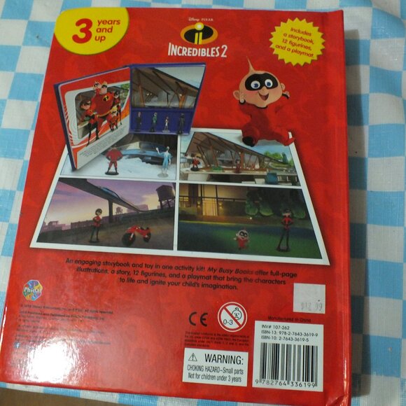 2018 Disney The Incredibles 2 My Busy Book - Picture 2 of 6